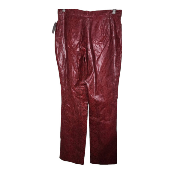 Y2K dead stock new snake print pants vintage vegan leather size 7 - Picture 4 of 10